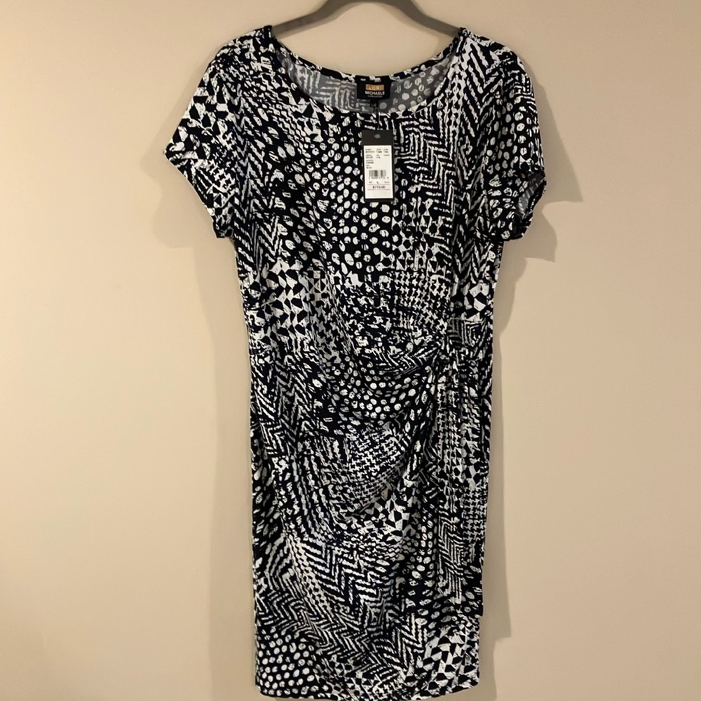 NWT Lori Michaels Collection Monochrome Patterned Dress from Laura